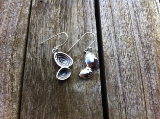 Boucles d'oreilles en argent ovale